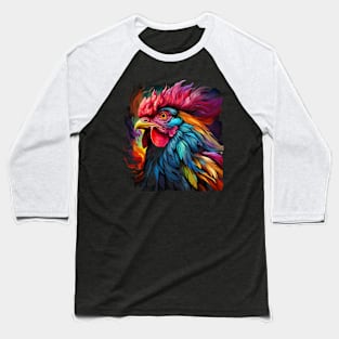 Chicken Rainbow Baseball T-Shirt